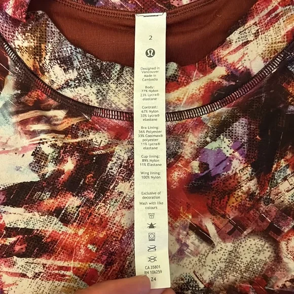 Lululemon Cropped Tank for work•out•&•about NWT💋 smoke/fragrance free - Picture 2 of 4